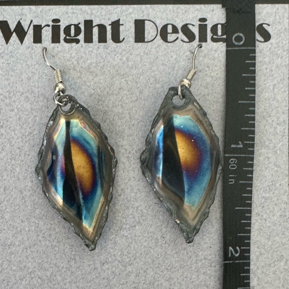 Unique Handcrafted Steel Earrings - Picture 2 of 7